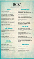 Seasalt menu