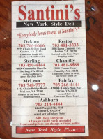Santini's New York Style Deli menu