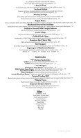 The V And Brewery menu