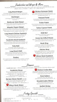 Long Branch Saloon menu