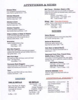 Bucknaked menu
