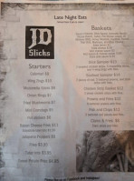Jd Slicks menu