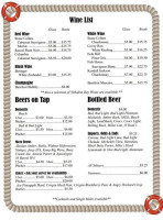 Portway Tavern menu