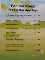 Seaside Golf Course menu