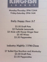 Murphy's Restaurant & Lounge menu