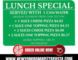 New York Roma Pizza Drive Thru food