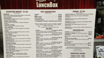 Granite State Lunchbox menu