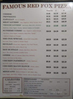Red Fox Grill menu