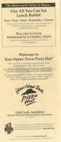 Pizza Hut. menu