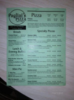 Pagliai's Pizza menu