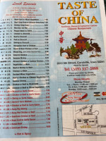 Taste Of China menu