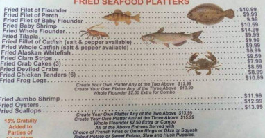 Captain Pete's Seafood menu