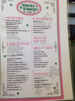 Wacky Knacky Diner menu