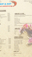 Kajun Seafood Sip-n-sip menu