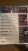 Houston Pub menu