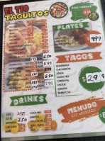 El Tío Taquitos menu