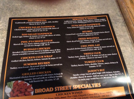 Broad Street Grill menu