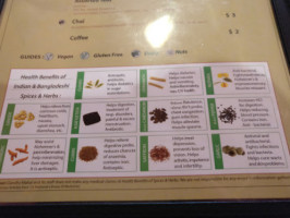 Gandhi Mahal menu