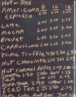 Snohomish Creamery Espresso Cafe menu