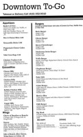 Downtown Bowling Green menu