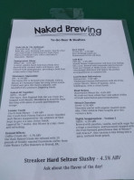 Naked Brewing Company Huntingdon Valley menu