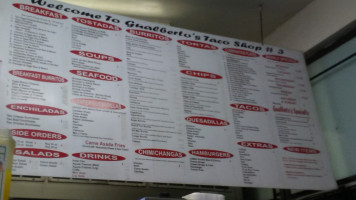 Gualberto's Taco Shop menu