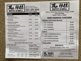 The Hill Buffet And Grill menu