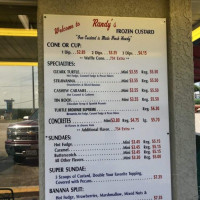 Randy's Frozen Custard menu