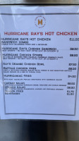 Hurricane Rays Hot Chicken Sandwich inside