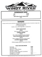 Windy River menu