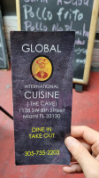 Global International Cuisine menu