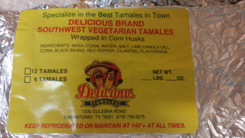 Delicious Tamales menu