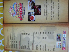 El Puerto De Jalisco menu