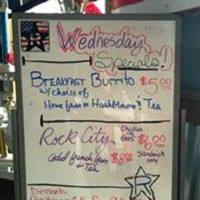 Rock City Diner menu