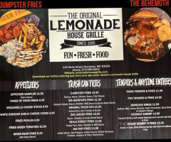 Lemonade House Grille menu