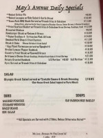 May's Avenue menu