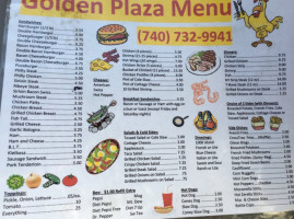 The Golden Plaza menu