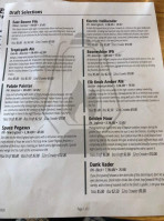 Booneshine Brewing menu