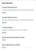 Chicho Bella Pizzeria Subs menu