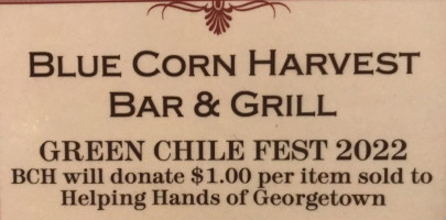 Blue Corn Harvest And Grill food