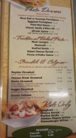 Bella Italia menu