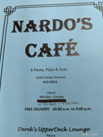 Nardo's Cafe menu