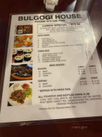 Bulgogie House menu