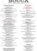 Bocca Italian Eatery Rogers menu