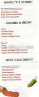 Quiznos menu