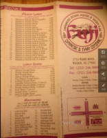 Fuji Steakhouse Japanese menu