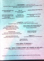 Rock House menu