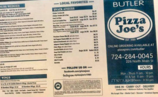 Pizza Joe's menu