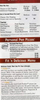 Pizza Zone menu