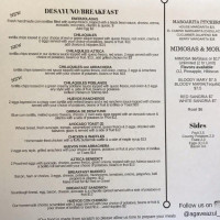 Agave Azul Kitchen Tequila menu